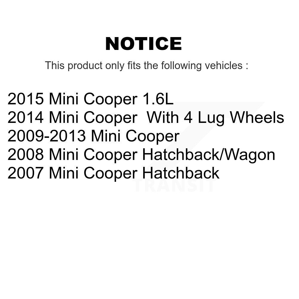 TEC TEC-1309 Rear Ceramic Brake Pads for 2007-2015 Mini Cooper