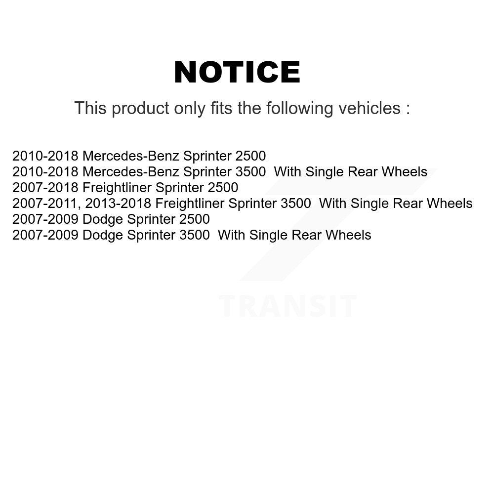 TEC TEC-1317A Rear Ceramic Brake Pads for 2007-2018 Dodge Sprinter 2500, Dodge Sprinter 3500 and Select Vehicles