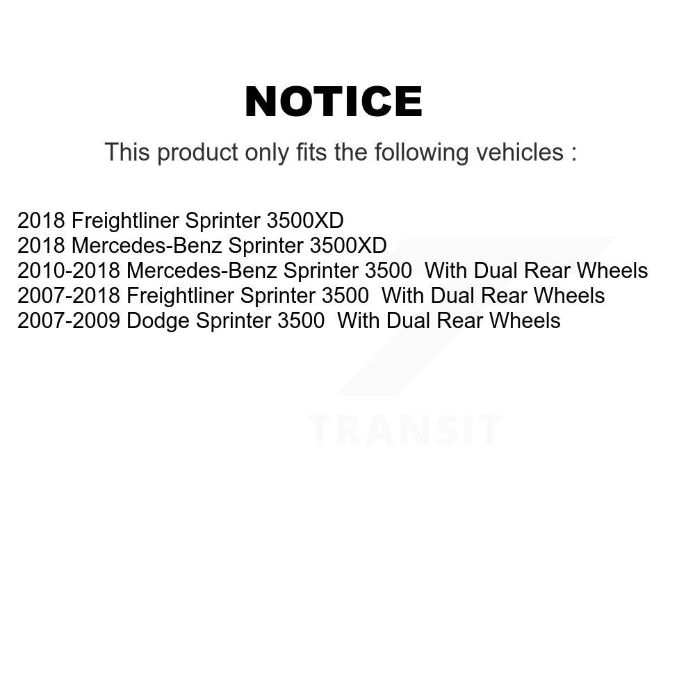 TEC TEC-1318A Rear Ceramic Brake Pads for 2007-2018 Dodge Sprinter 3500, Freightliner Sprinter 3500 and Select Vehicles