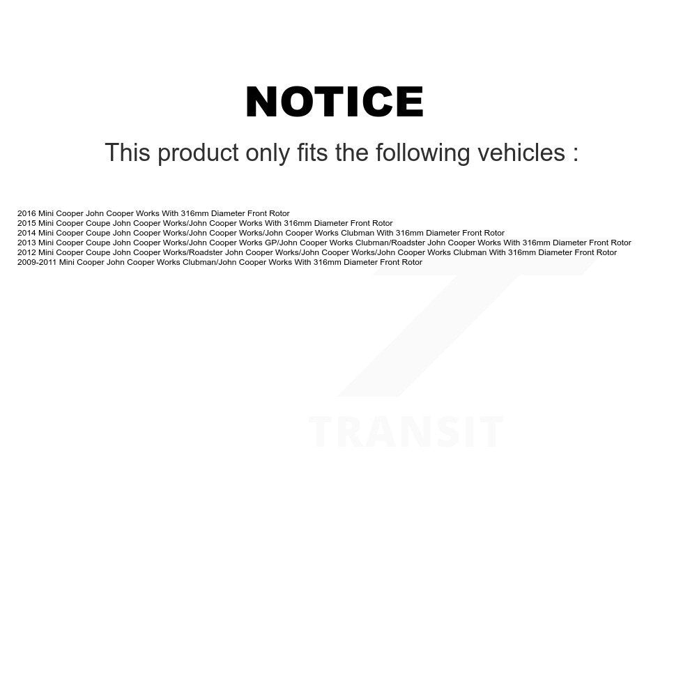 TEC TEC-1403 Front Ceramic Brake Pads for 2009-2016 Mini Cooper