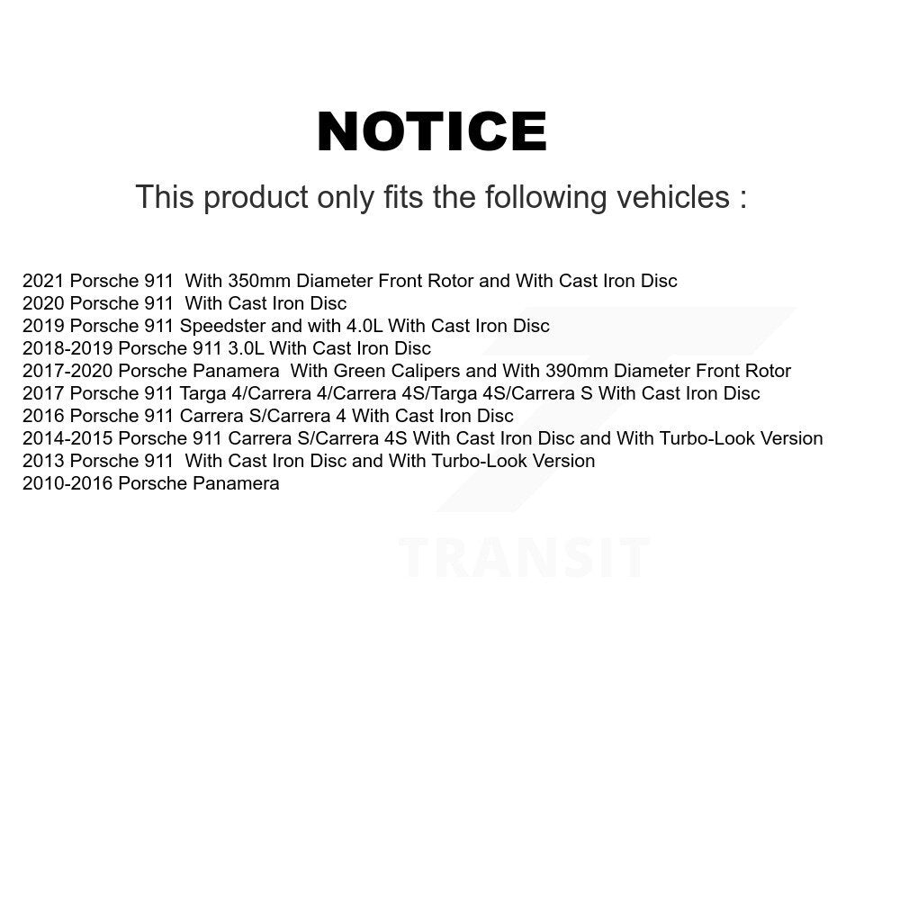 TEC TEC-1417 Rear Ceramic Brake Pads for 2010-2021 Porsche Panamera, 911