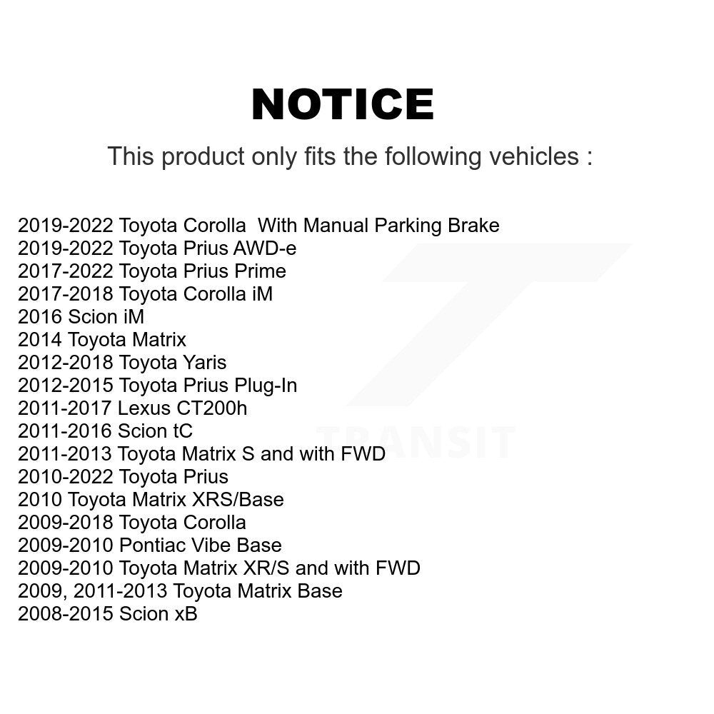 TEC TEC-1423 Rear Ceramic Brake Pads for 2008-2022 Scion xB, Pontiac Vibe and Select Vehicles