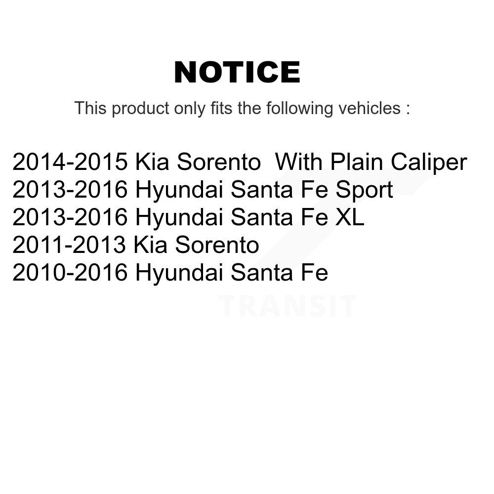 TEC TEC-1439 Rear Ceramic Brake Pads for 2010-2016 Hyundai Santa Fe, Kia Sorento and Select Vehicles