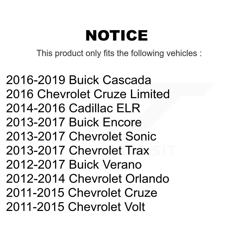 TEC TEC-1468 Rear Ceramic Brake Pads for 2011-2019 Chevrolet Cruze, Chevrolet Volt and Select Vehicles