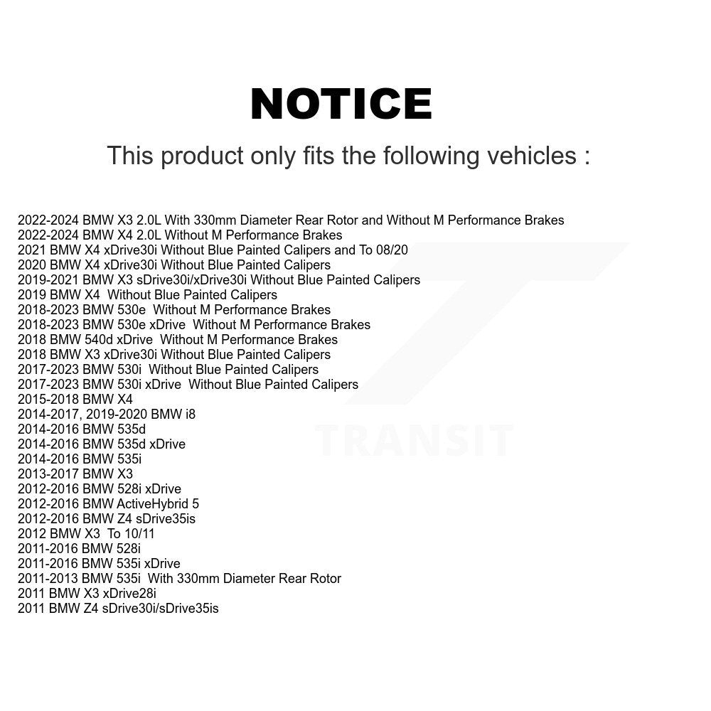 TEC TEC-1473 Rear Ceramic Brake Pads for 2011-2024 BMW 528i, BMW 535i and Select Vehicles