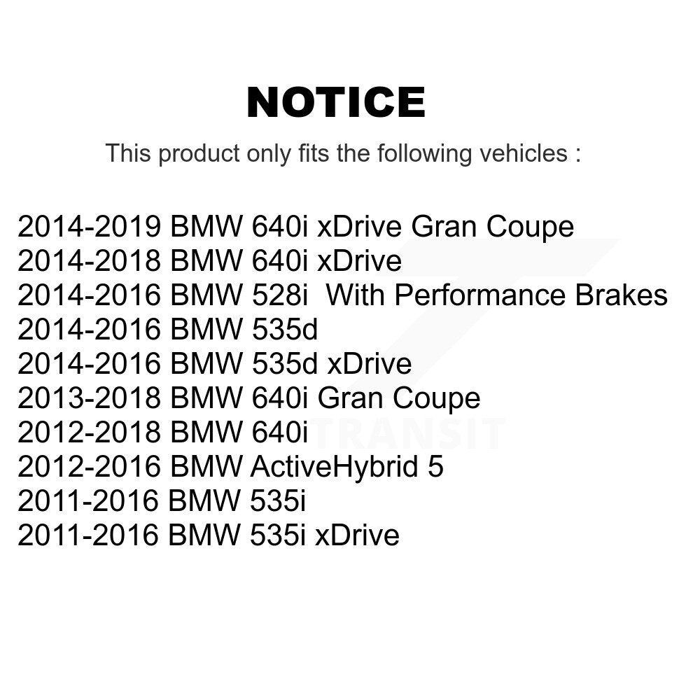 TEC TEC-1505 Front Ceramic Brake Pads for 2011-2019 BMW 535i, BMW 535i xDrive and Select Vehicles