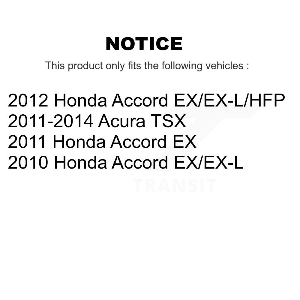 TEC TEC-1506 Front Ceramic Brake Pads for 2010-2014 Honda Accord, Acura TSX