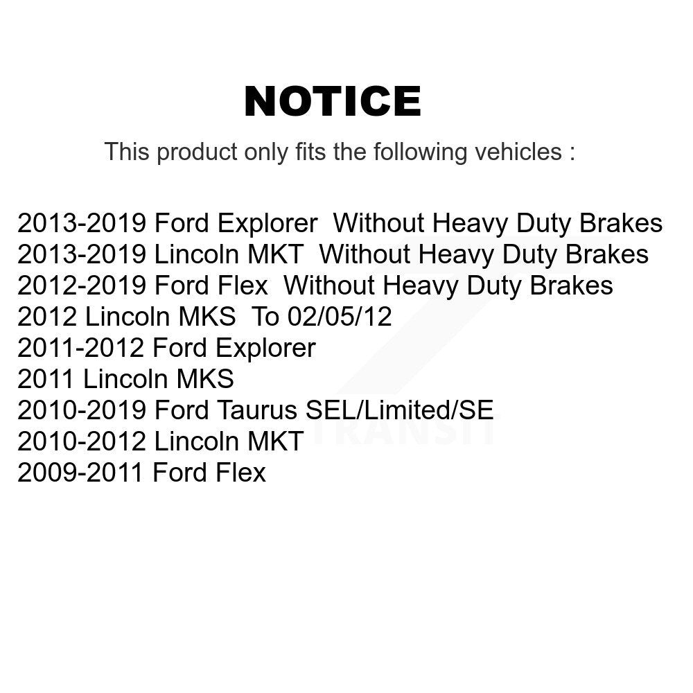 TEC TEC-1508 Front Ceramic Brake Pads for 2009-2019 Ford Flex, Ford Taurus and Select Vehicles