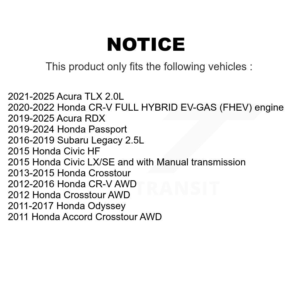 TEC TEC-1521 Front Ceramic Brake Pads for 2011-2025 Honda Accord Crosstour, Honda Odyssey and Select Vehicles