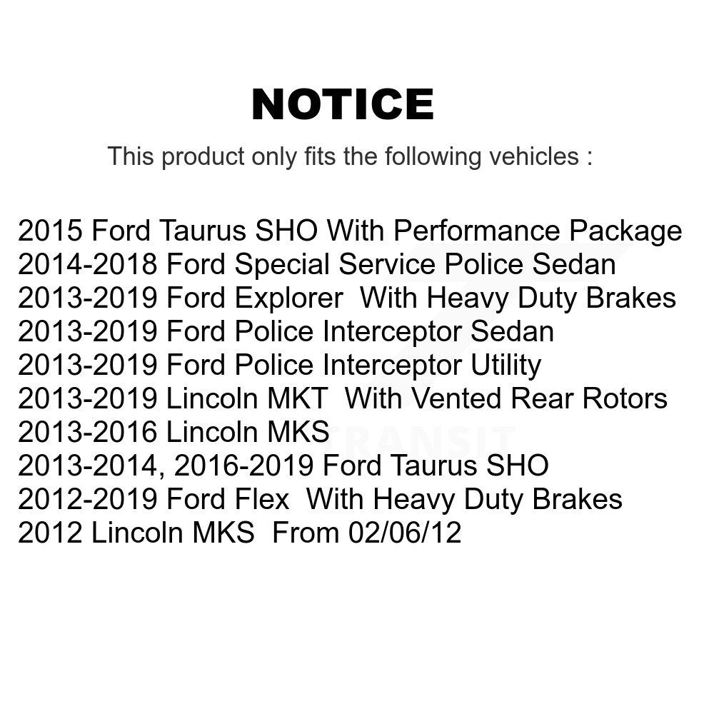 TEC TEC-1611 Front Ceramic Brake Pads for 2012-2019 Ford Flex, Lincoln MKS and Select Vehicles