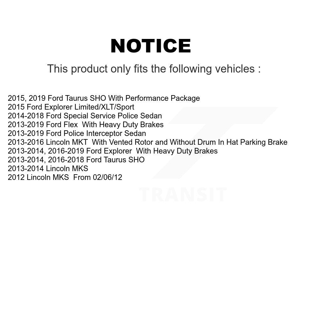 TEC TEC-1612 Rear Ceramic Brake Pads for 2012-2019 Lincoln MKS, Ford Explorer and Select Vehicles