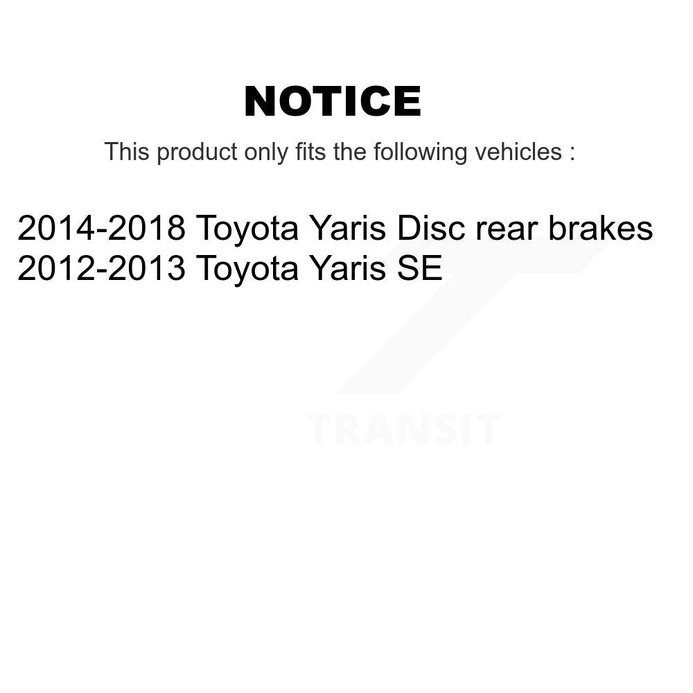 TEC TEC-1628 Front Ceramic Brake Pads for 2012-2018 Toyota Yaris