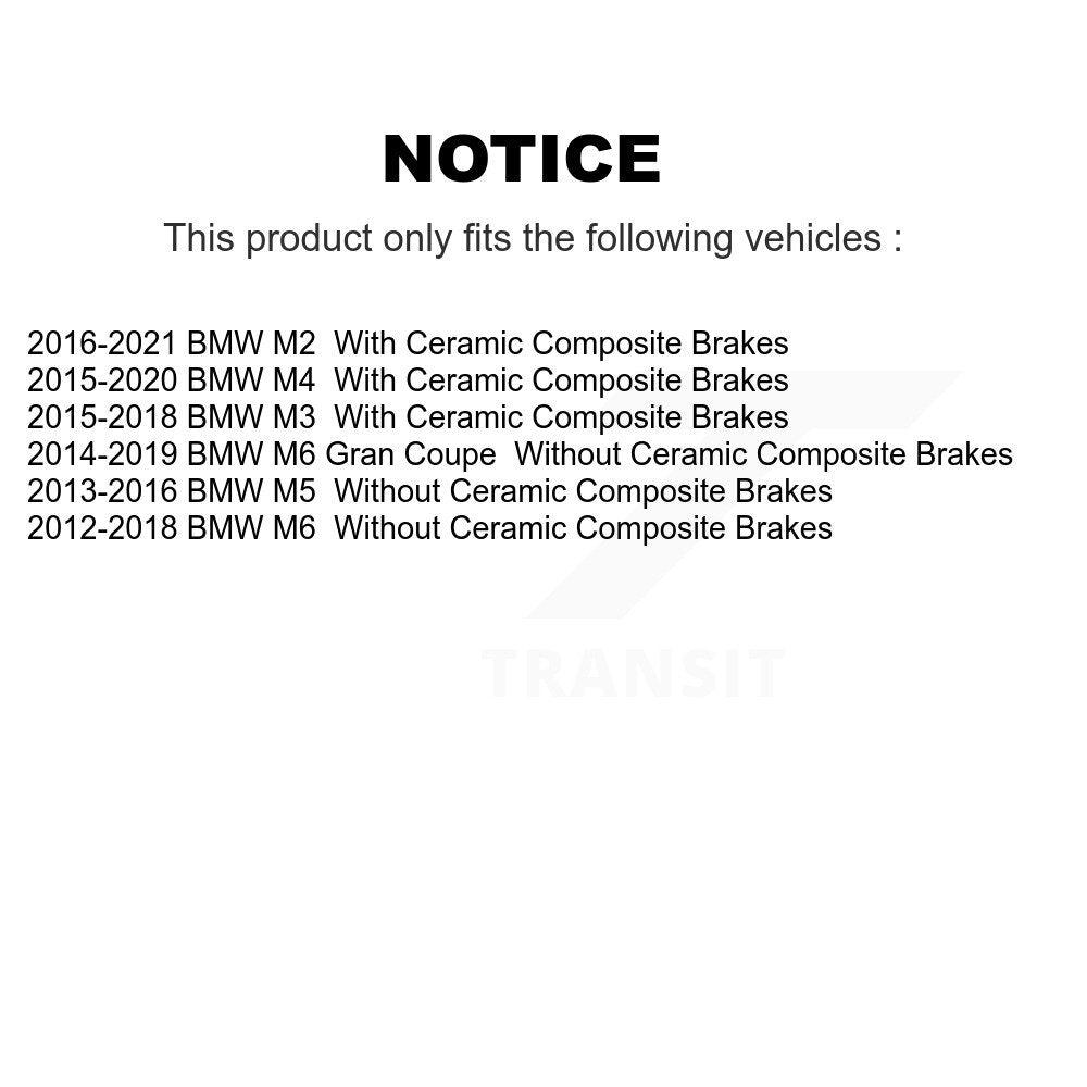 TEC TEC-1648 Front Ceramic Brake Pads for 2012-2021 BMW M6, BMW M5 and Select Vehicles