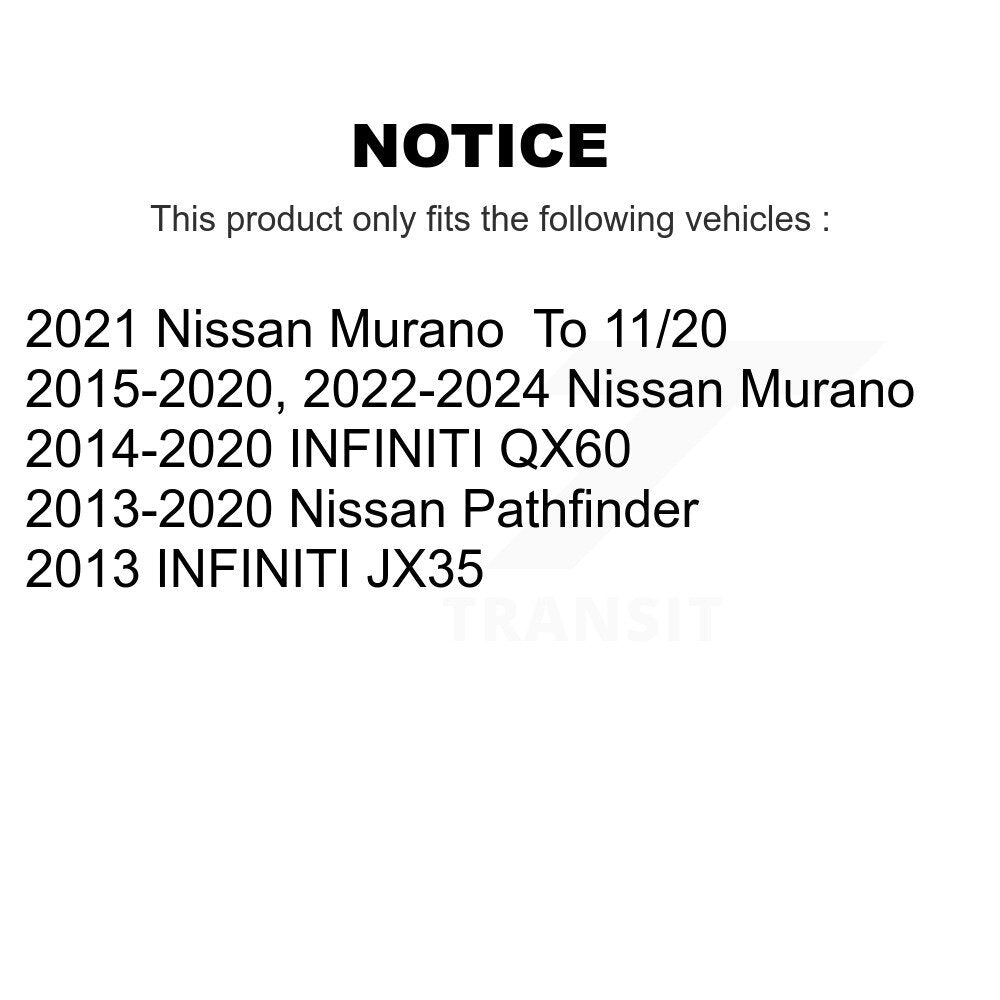 TEC TEC-1649 Front Ceramic Brake Pads for 2013-2024 INFINITI JX35, Nissan Pathfinder and Select Vehicles