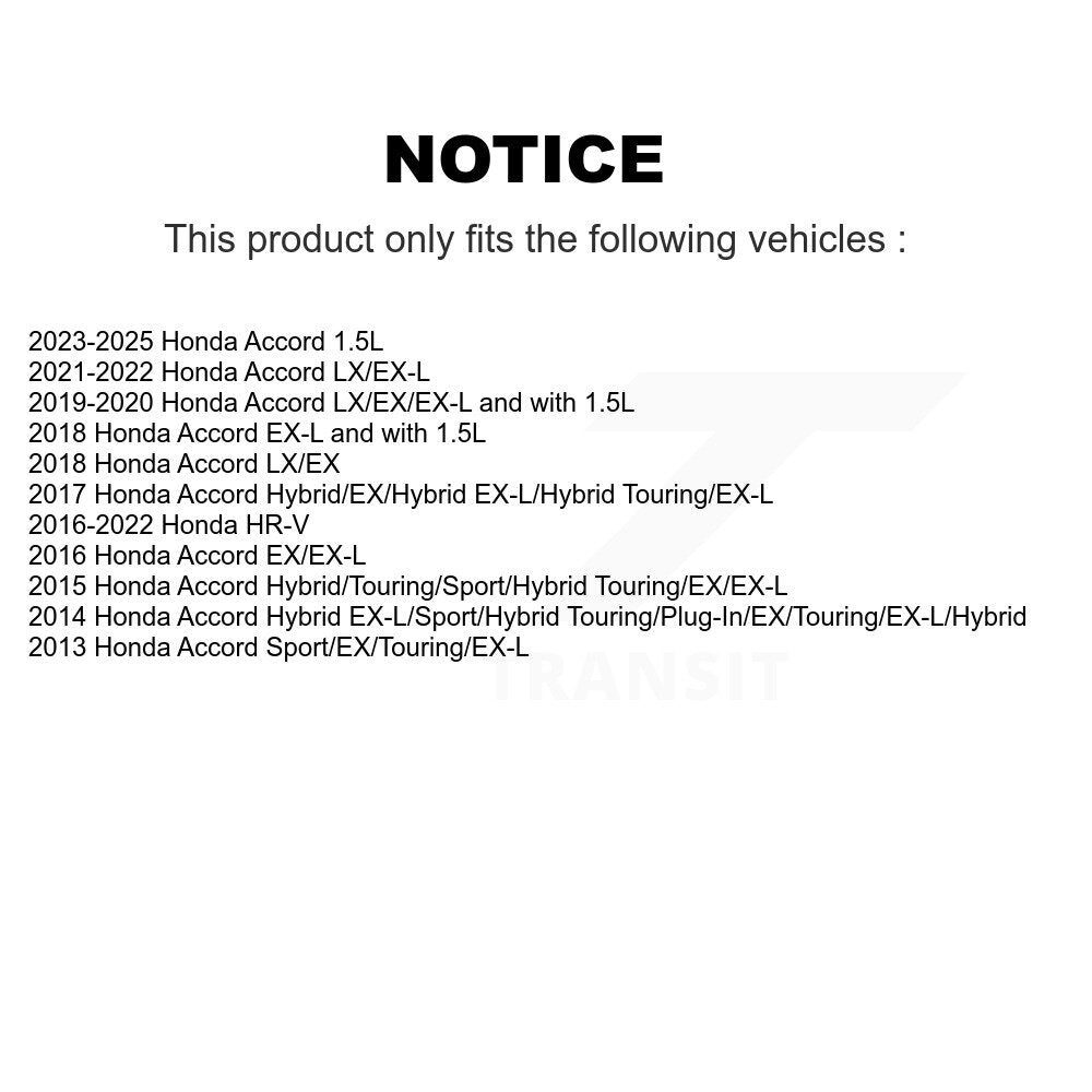 TEC TEC-1654 Front Ceramic Brake Pads for 2013-2025 Honda Accord, HR-V