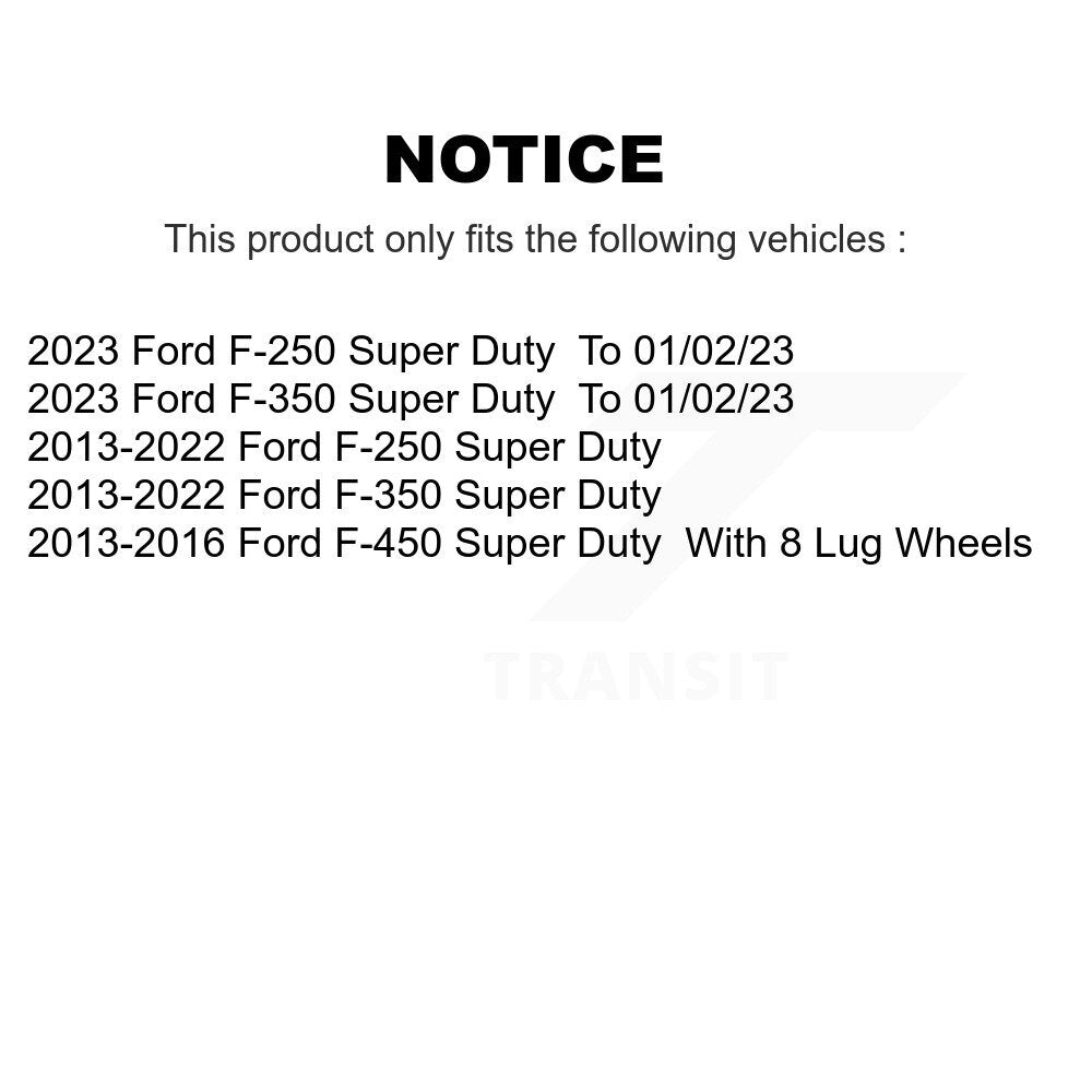 TEC TEC-1680 Front Ceramic Brake Pads for 2013-2023 Ford F-250 Super Duty, F-350 Super Duty, F-450 Super Duty