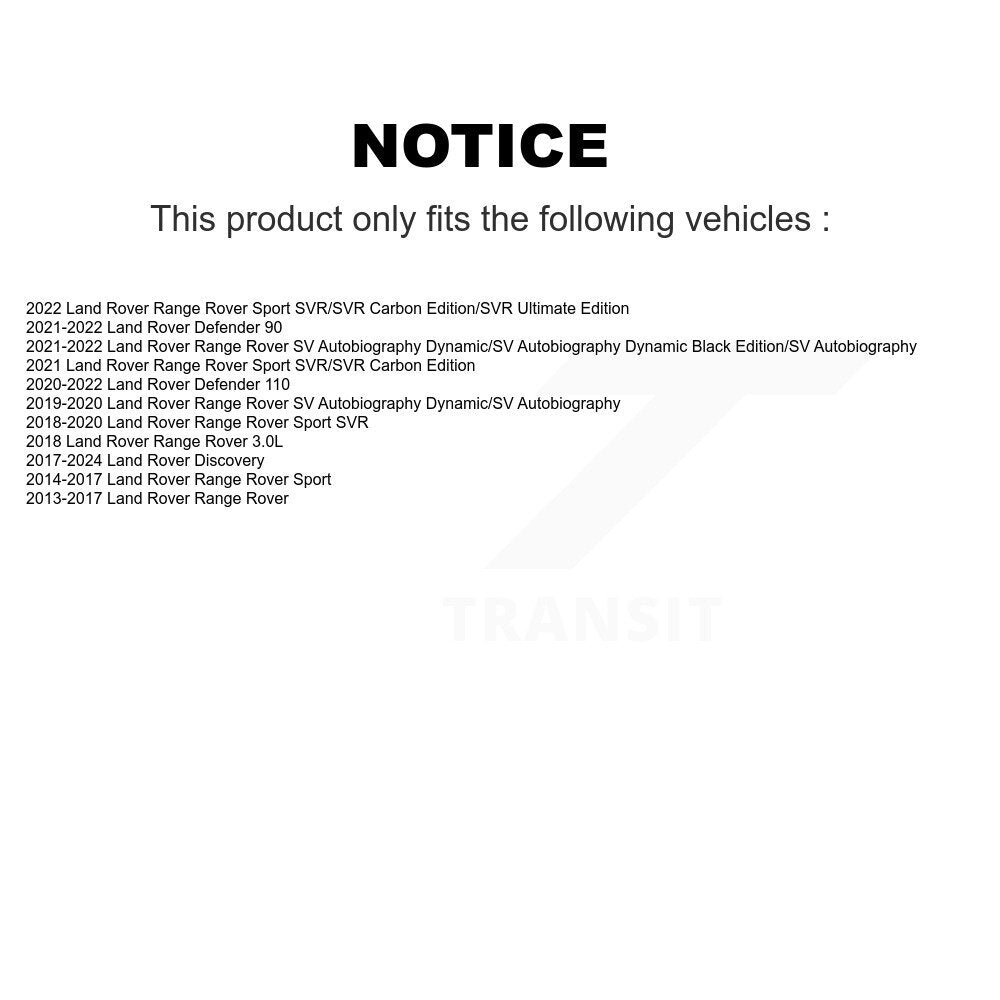 TEC TEC-1692 Rear, Rear Left Ceramic Brake Pads for 2013-2024 Land Rover Range Rover, Land Rover Range Rover Sport and Select Vehicles