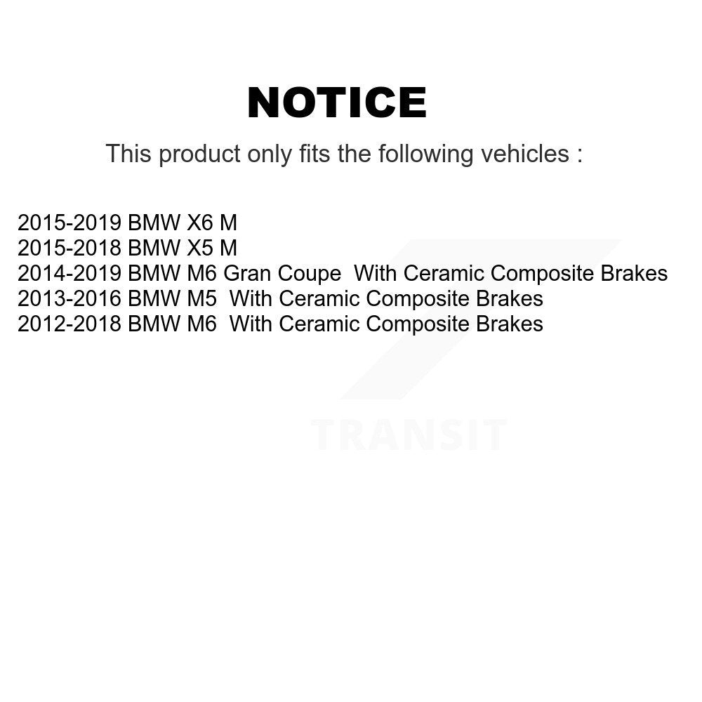TEC TEC-1738 Front Ceramic Brake Pads for 2012-2019 BMW M6, BMW M5 and Select Vehicles