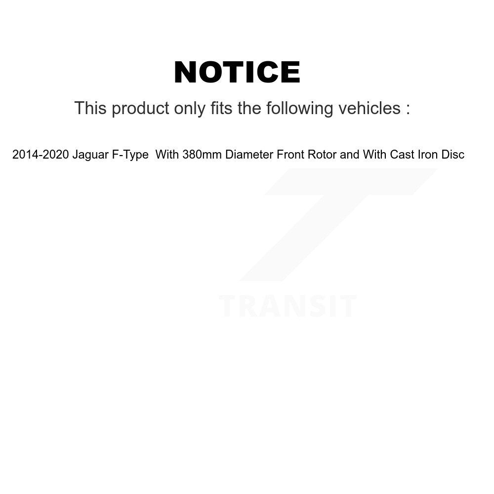 TEC TEC-1750 Front Ceramic Brake Pads for 2014-2020 Jaguar F-Type