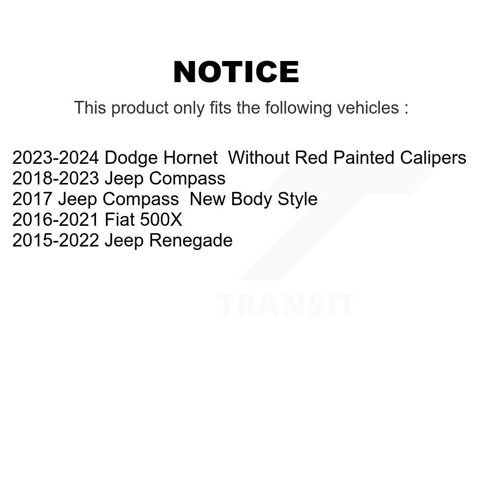 TEC TEC-1811 Front Ceramic Brake Pads for 2015-2024 Jeep Renegade, Fiat 500X and Select Vehicles