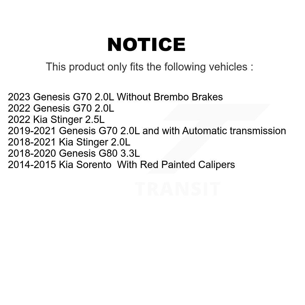 TEC TEC-1816 Rear Ceramic Brake Pads for 2014-2023 Kia Sorento, Genesis G80 and Select Vehicles
