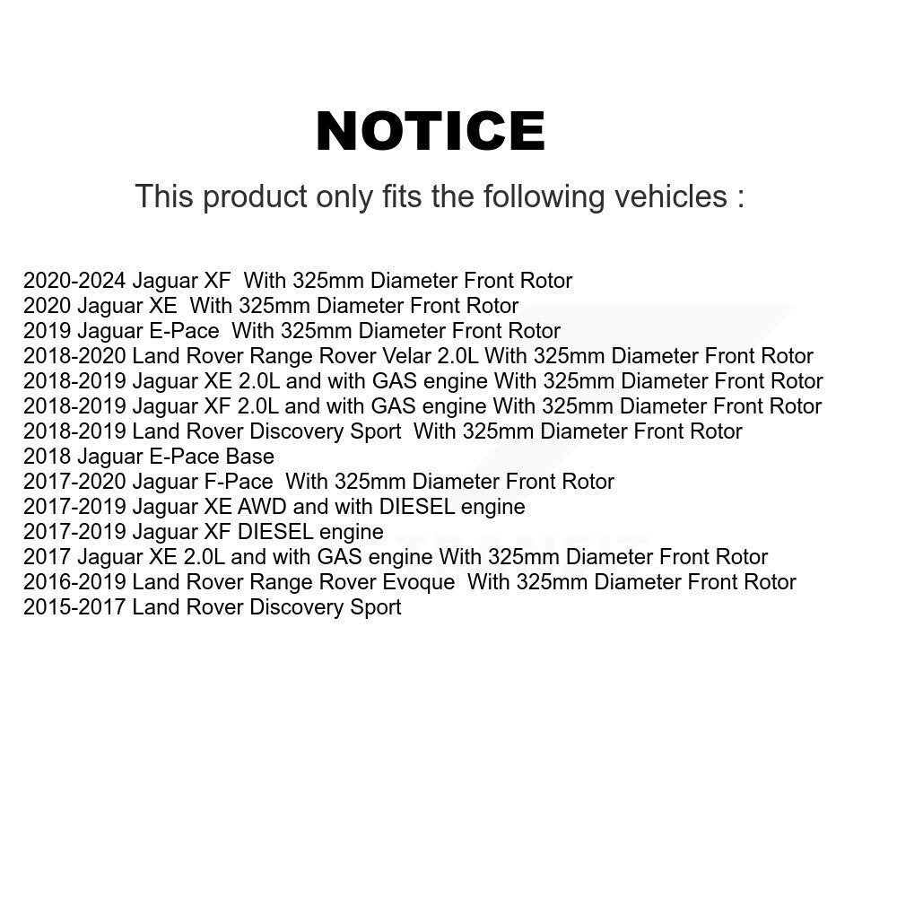 TEC TEC-1838 Front Ceramic Brake Pads for 2015-2024 Land Rover Discovery Sport, Land Rover Range Rover Evoque and Select Vehicles