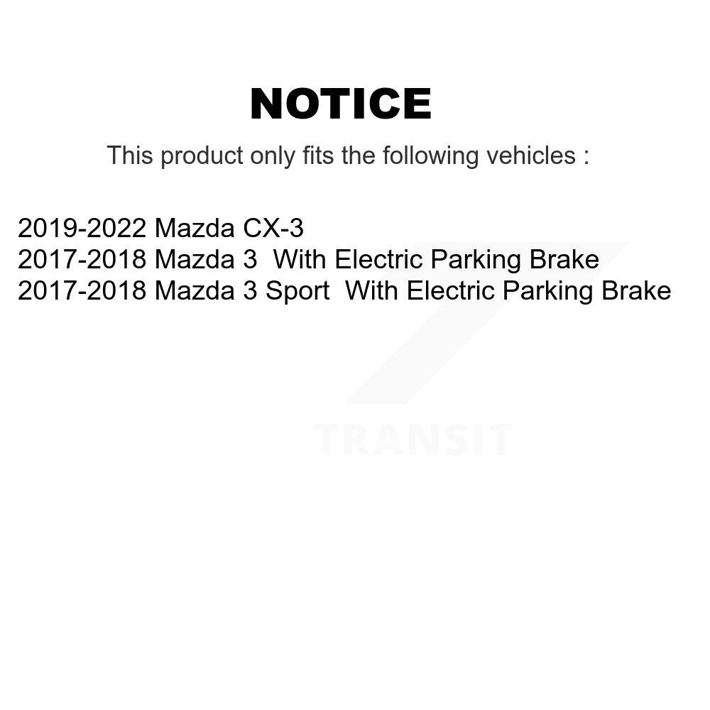 TEC TEC-2042 Rear Ceramic Brake Pads for 2017-2022 Mazda 3, 3 Sport, CX-3