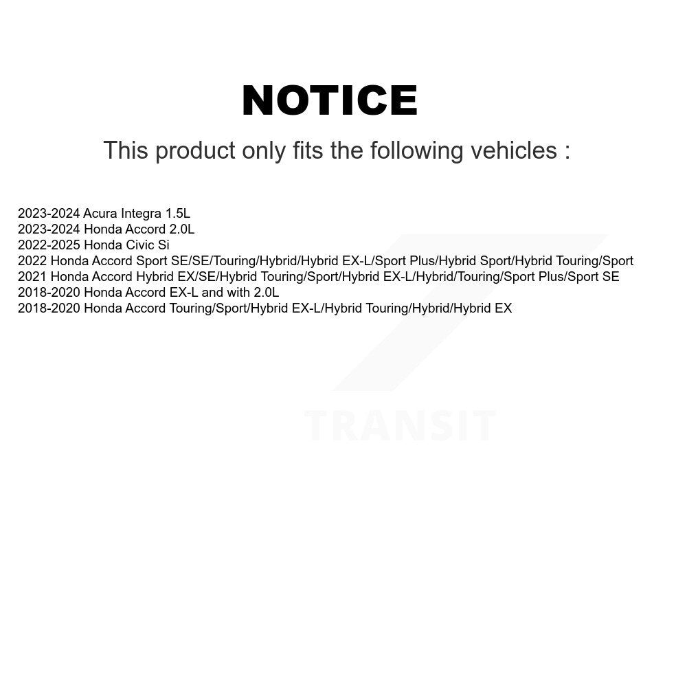 TEC TEC-2115 Front Ceramic Brake Pads for 2018-2025 Honda Accord, Honda Civic, Acura Integra