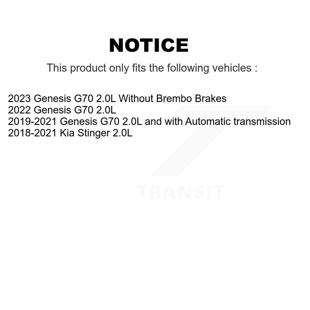 TEC TEC-2117 Front Ceramic Brake Pads for 2018-2023 Kia Stinger, Genesis G70