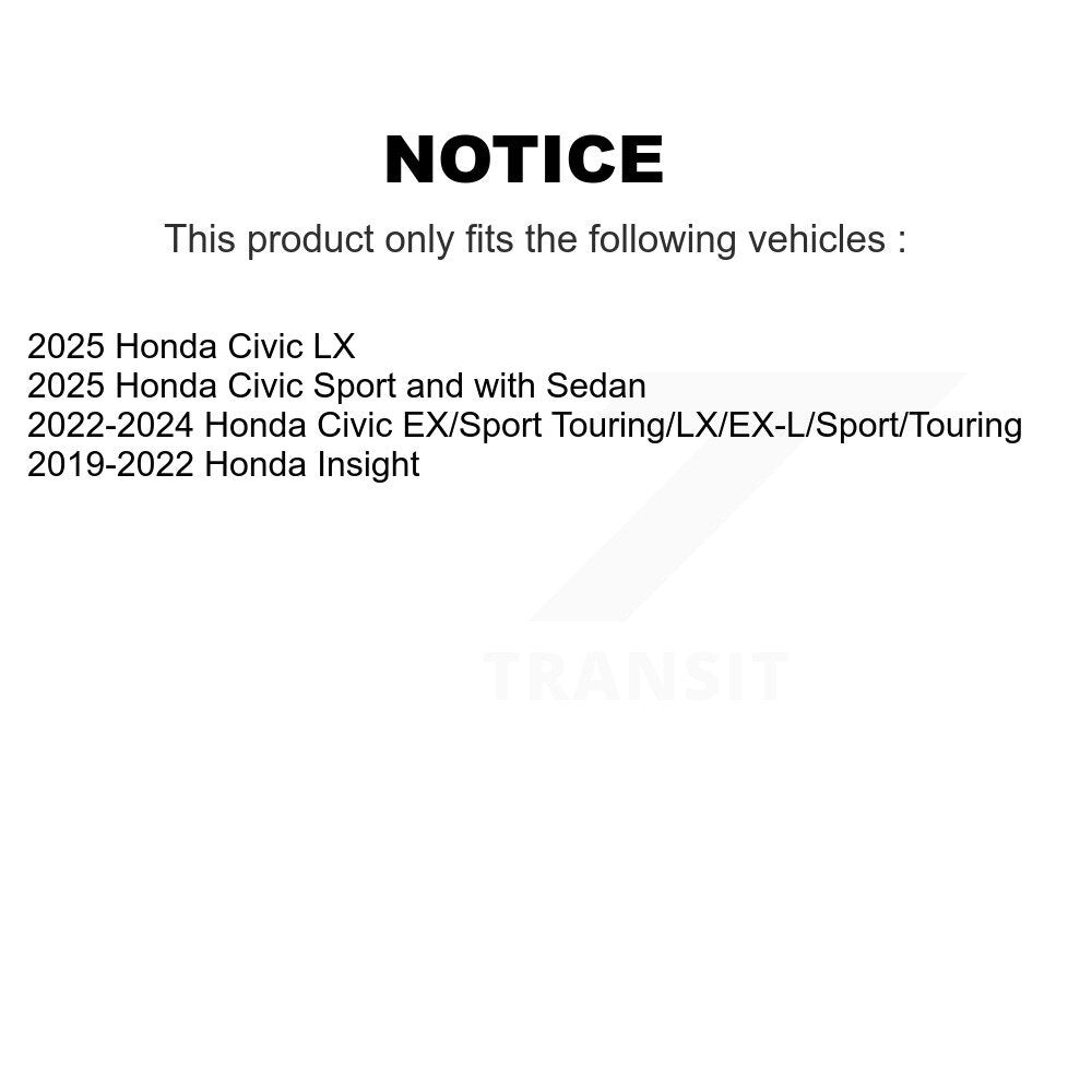 TEC TEC-2185 Front Ceramic Brake Pads for 2019-2025 Honda Insight, Civic