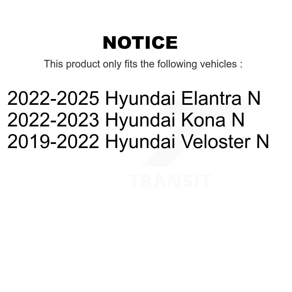 TEC TEC-2212 Rear Ceramic Brake Pads for 2019-2025 Hyundai Veloster N, Elantra N, Kona N