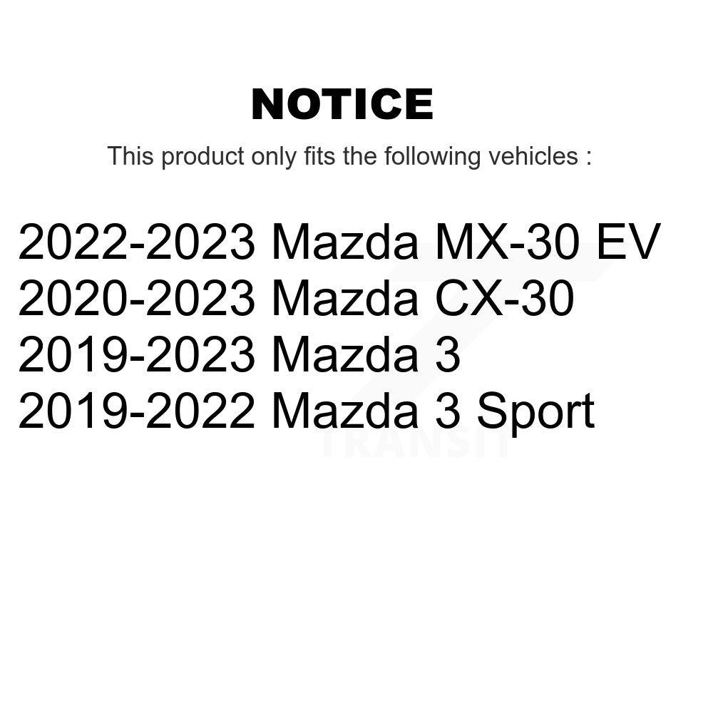 TEC TEC-2219 Rear Ceramic Brake Pads for 2019-2023 Mazda 3, 3 Sport, CX-30, MX-30 EV