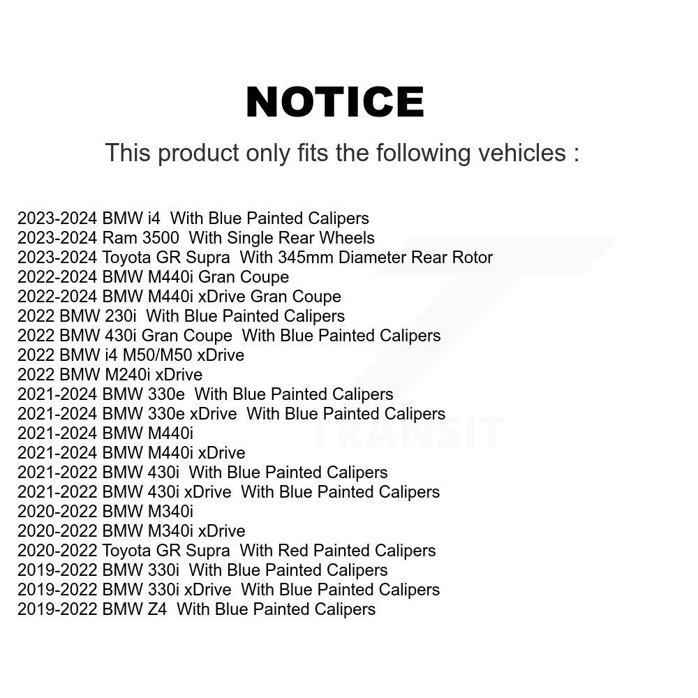 TEC TEC-2220 Rear Ceramic Brake Pads for 2019-2024 BMW 330i, BMW 330i xDrive and Select Vehicles