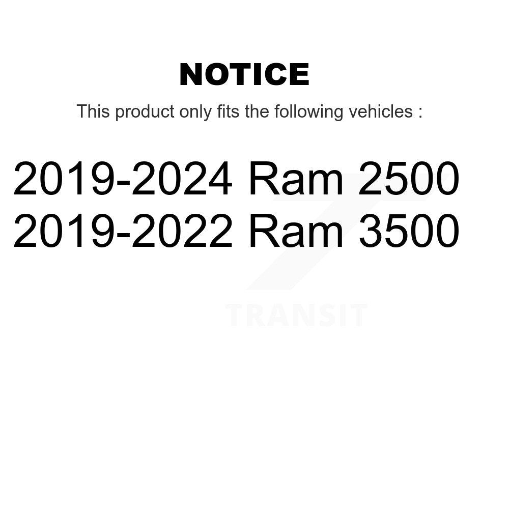 TEC TEC-2223 Front Ceramic Brake Pads for 2019-2024 Ram 2500, 3500