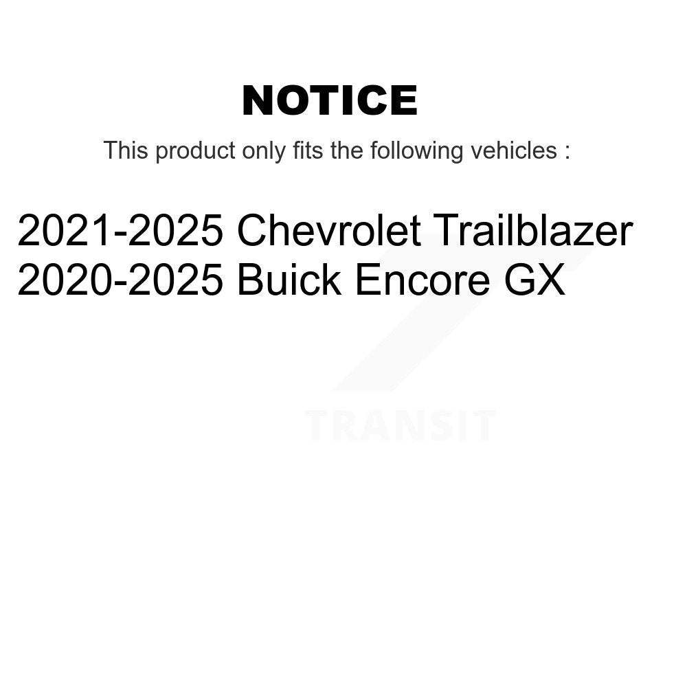 TEC TEC-2308 Rear Ceramic Brake Pads for 2020-2025 Buick Encore GX, Chevrolet Trailblazer