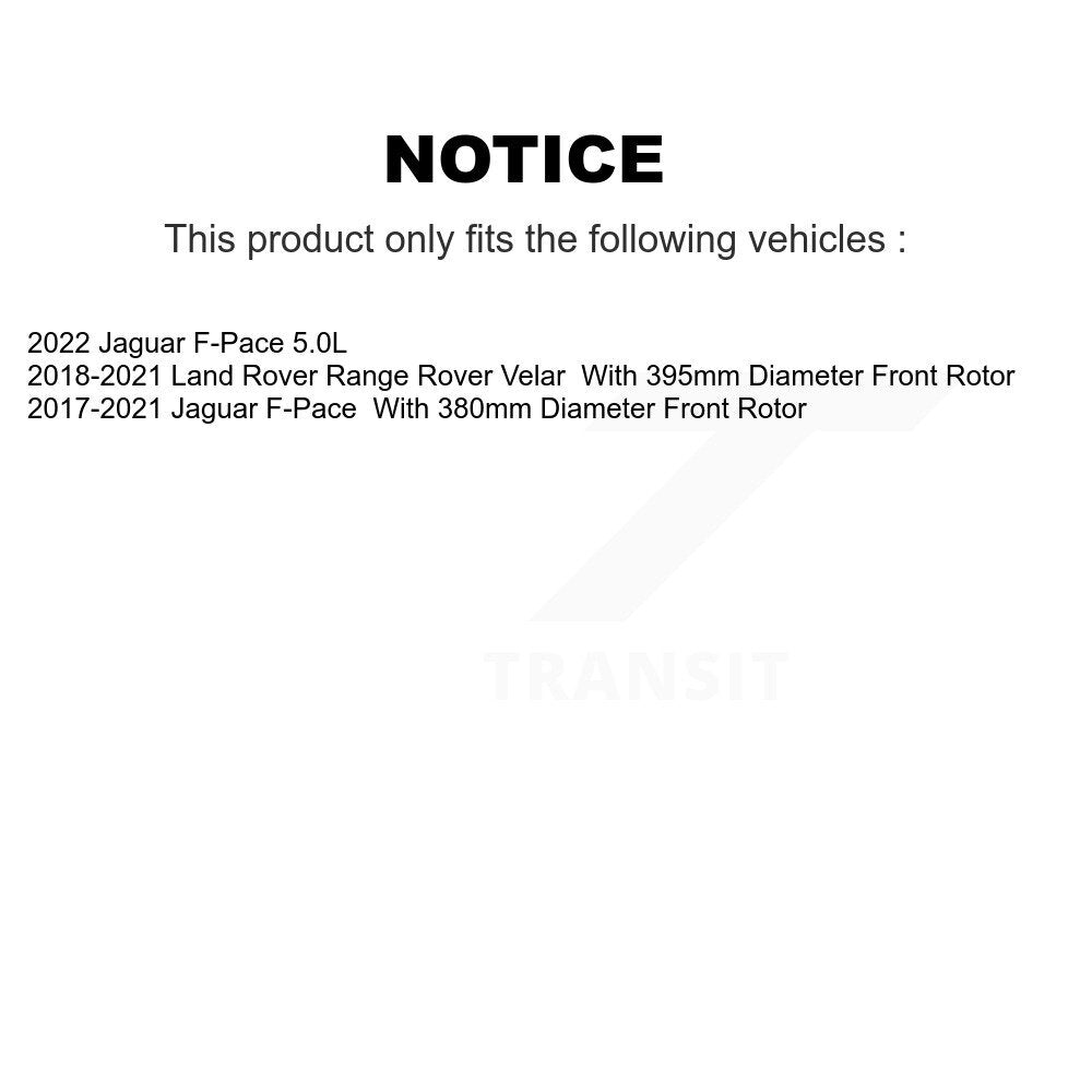 TEC TEC-2367 Rear Ceramic Brake Pads for 2017-2022 Jaguar F-Pace, Land Rover Range Rover Velar