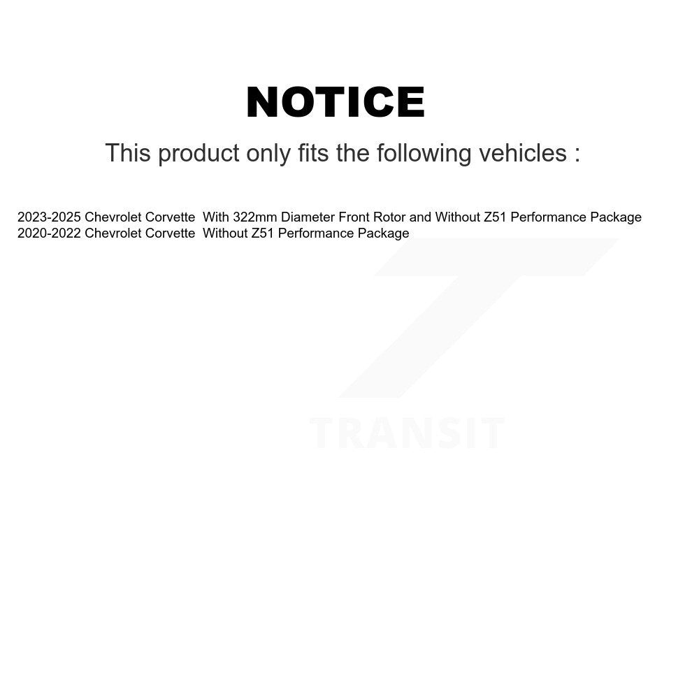 TEC TEC-2369 Rear Ceramic Brake Pads for 2020-2025 Chevrolet Corvette