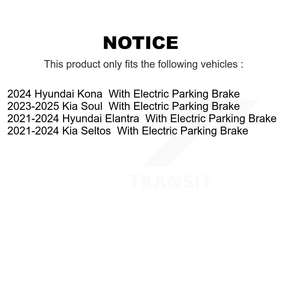 TEC TEC-2373 Rear Ceramic Brake Pads for 2021-2025 Hyundai Elantra, Kia Seltos and Select Vehicles