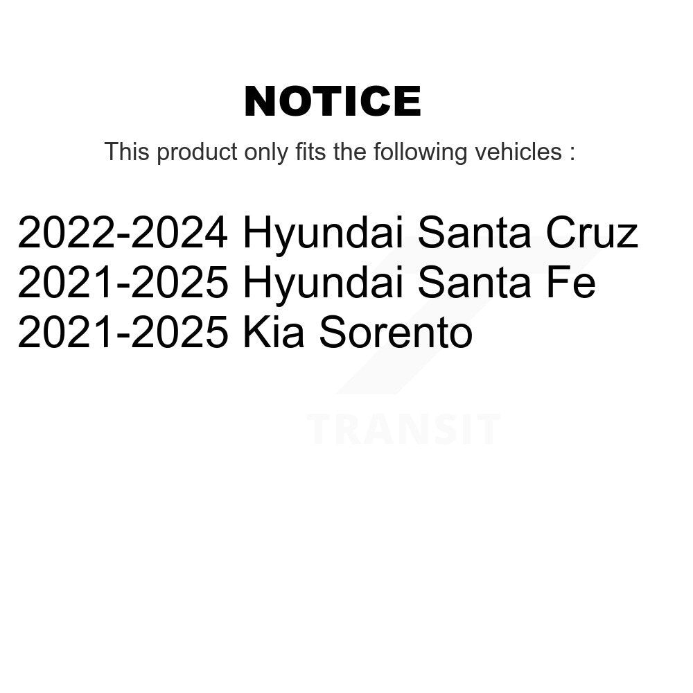 TEC TEC-2380 Front Ceramic Brake Pads for 2021-2025 Hyundai Santa Fe, Kia Sorento, Hyundai Santa Cruz