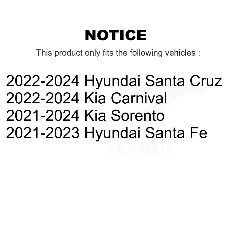 TEC TEC-2381 Rear Ceramic Brake Pads for 2021-2024 Hyundai Santa Fe, Kia Sorento and Select Vehicles