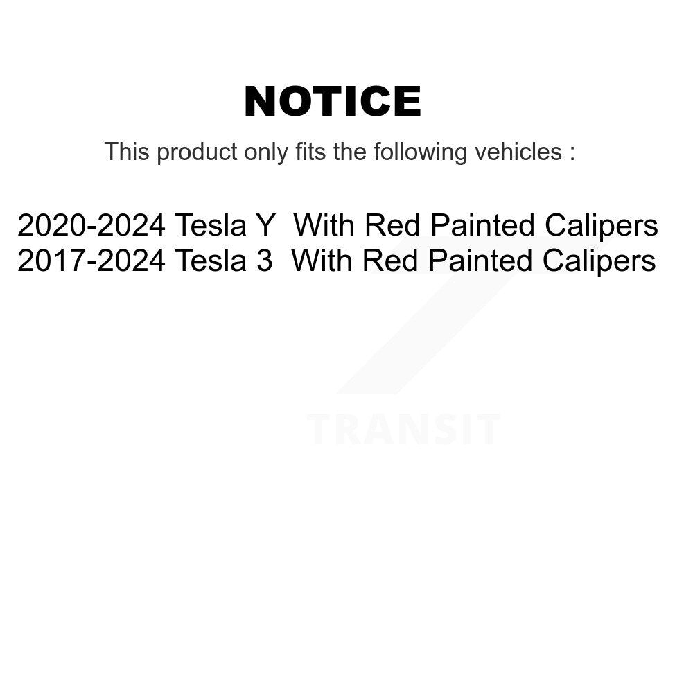 TEC TEC-2387 Rear Ceramic Brake Pads for 2017-2024 Tesla 3, Y