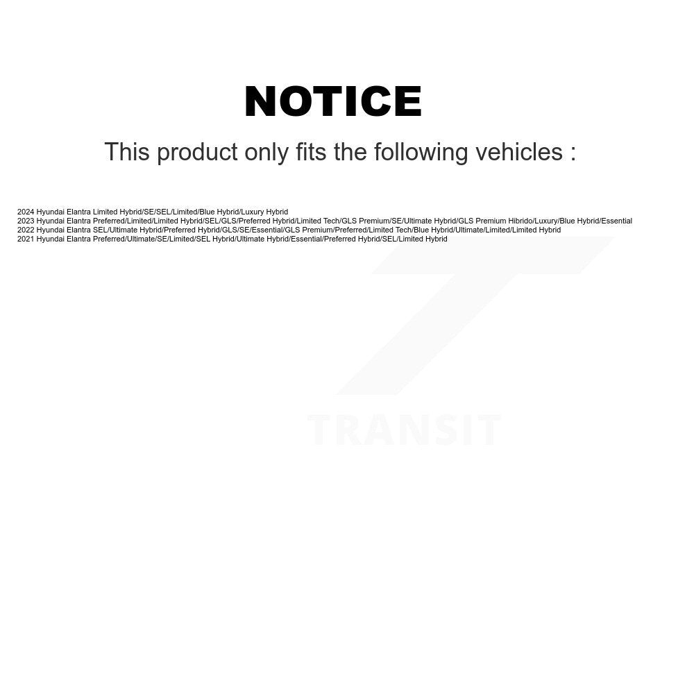 TEC TEC-2400 Front Ceramic Brake Pads for 2021-2024 Hyundai Elantra