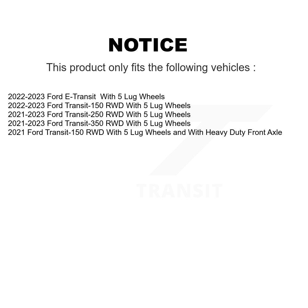 TEC TEC-2423 Front Ceramic Brake Pads for 2021-2023 Ford Transit-150, Transit-250, Transit-350, E-Transit