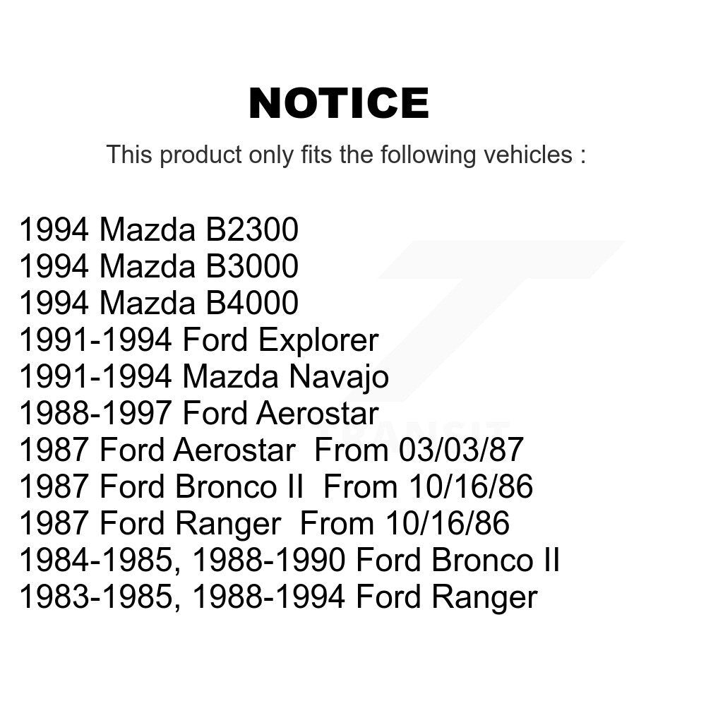 TEC TEC-249 Front Ceramic Brake Pads for 1983-1997 Ford Ranger, Ford Bronco II and Select Vehicles