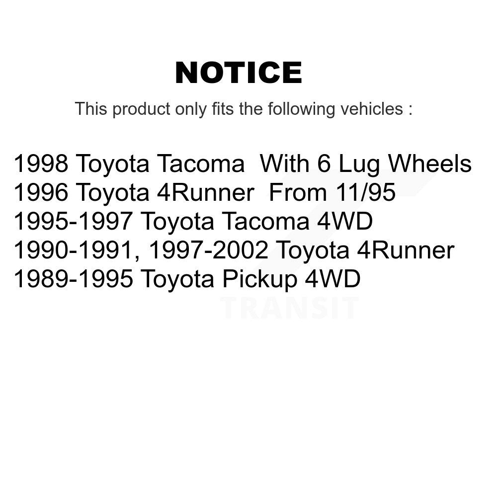 TEC TEC-436A Front Ceramic Brake Pads for 1989-2002 Toyota Pickup, 4Runner, Tacoma