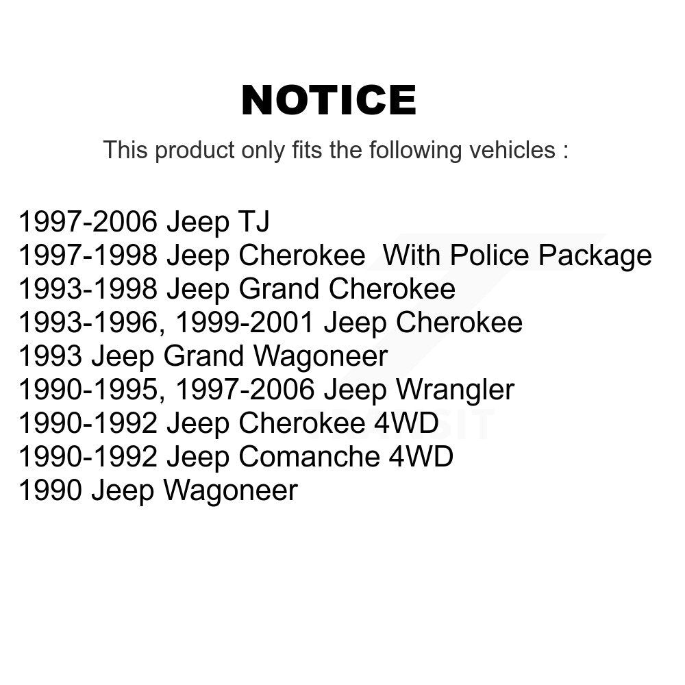 TEC TEC-477 Front Ceramic Brake Pads for 1990-2006 Jeep Cherokee, Jeep Comanche and Select Vehicles