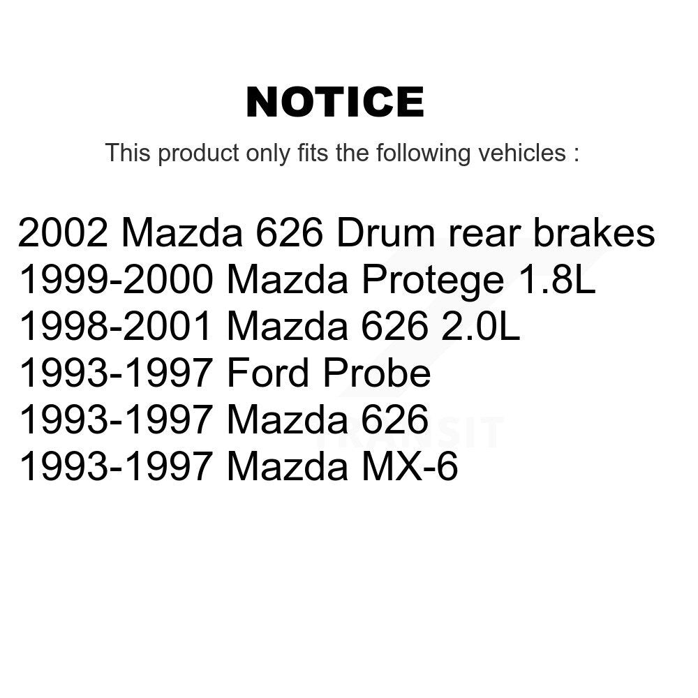 TEC TEC-637 Front Ceramic Brake Pads for 1993-2002 Ford Probe, Mazda 626 and Select Vehicles