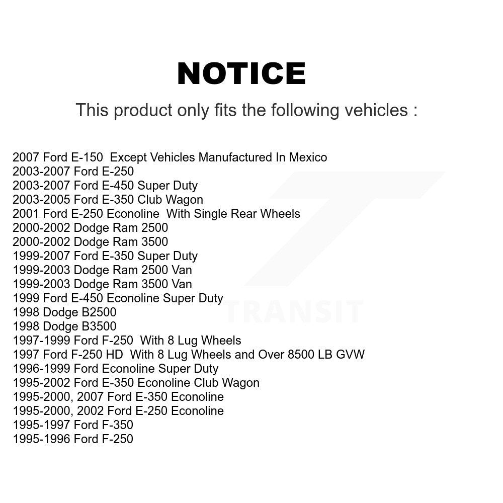TEC TEC-655 Front Ceramic Brake Pads for 1995-2007 Ford E-250 Econoline, Ford E-350 Econoline and Select Vehicles