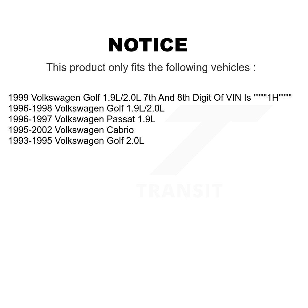 TEC TEC-704 Front Ceramic Brake Pads for 1993-2002 Volkswagen Golf, Cabrio, Passat