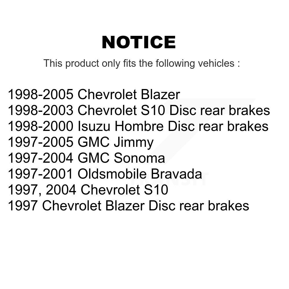 TEC TEC-729 Rear Ceramic Brake Pads for 1997-2005 Chevrolet Blazer, Chevrolet S10 and Select Vehicles